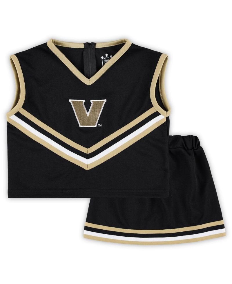 Big Girls 2-Piece Black Vanderbilt Commodores Cheer Set