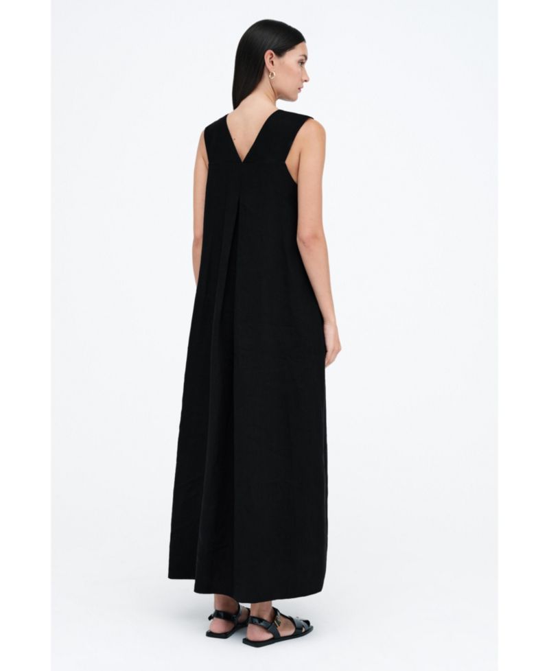 Women's Helena Sleeveless V-Neck Flowy Cotton Maxi Dress