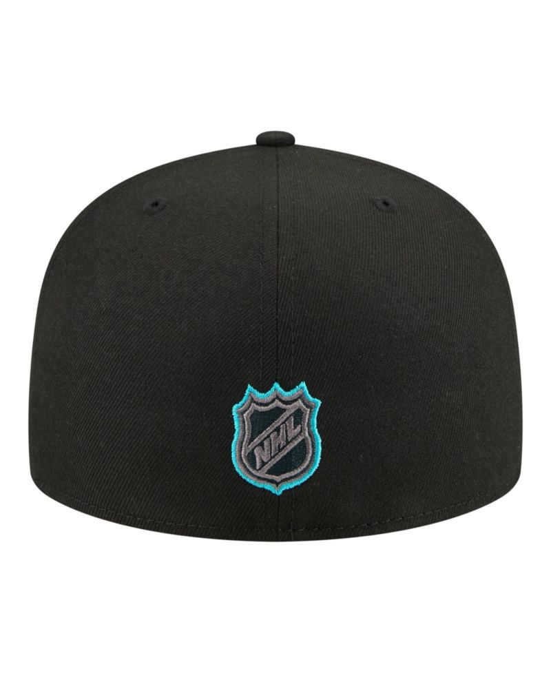 Men's Black San Jose Sharks Color Pop 59FIFTY Fitted Hat
