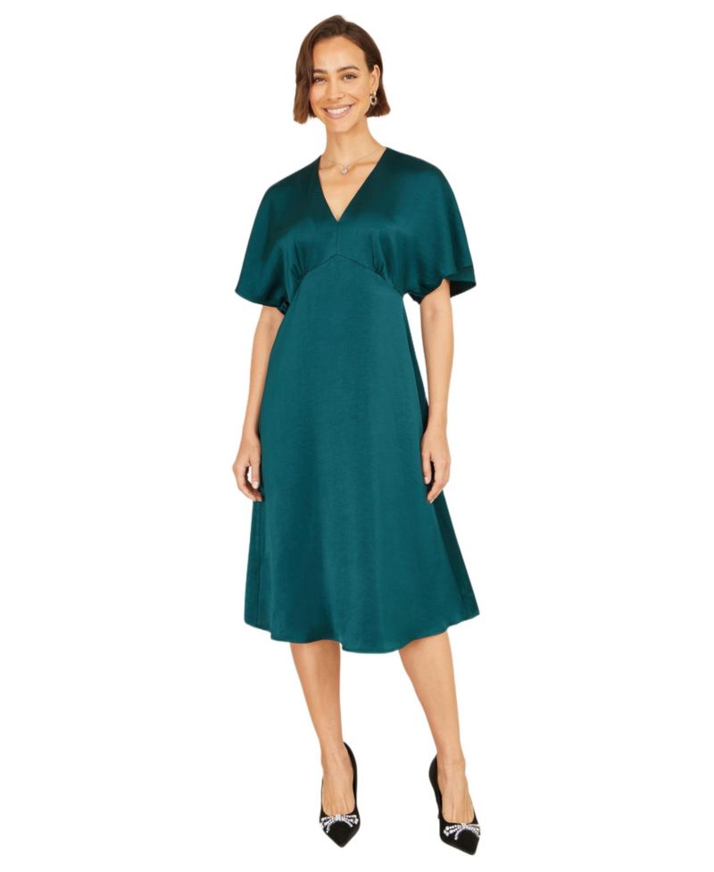 Women's Satin Midi Kimono Dress