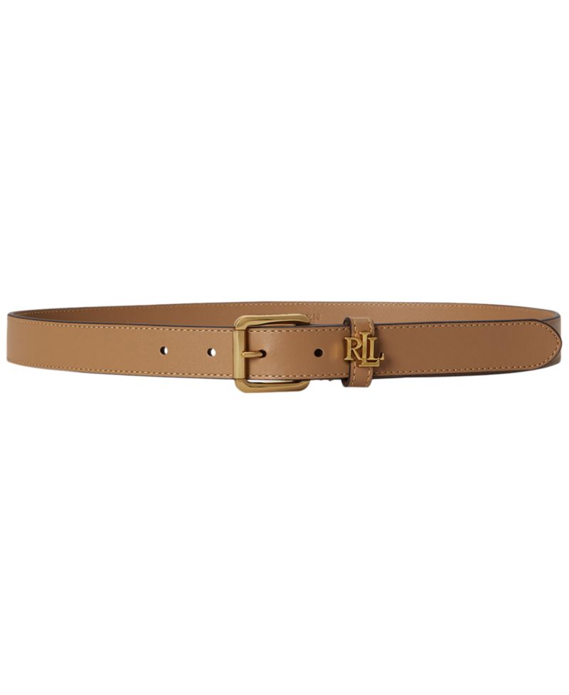 Logo Keeper Leather Skinny Belt