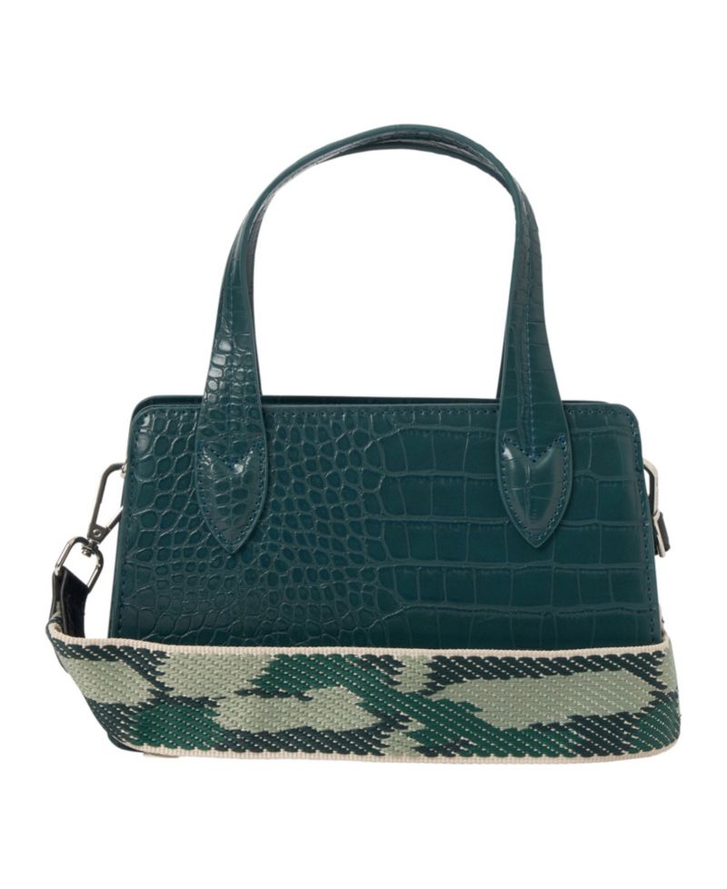 August Croc-effect Faux Leather Crossbody Bag