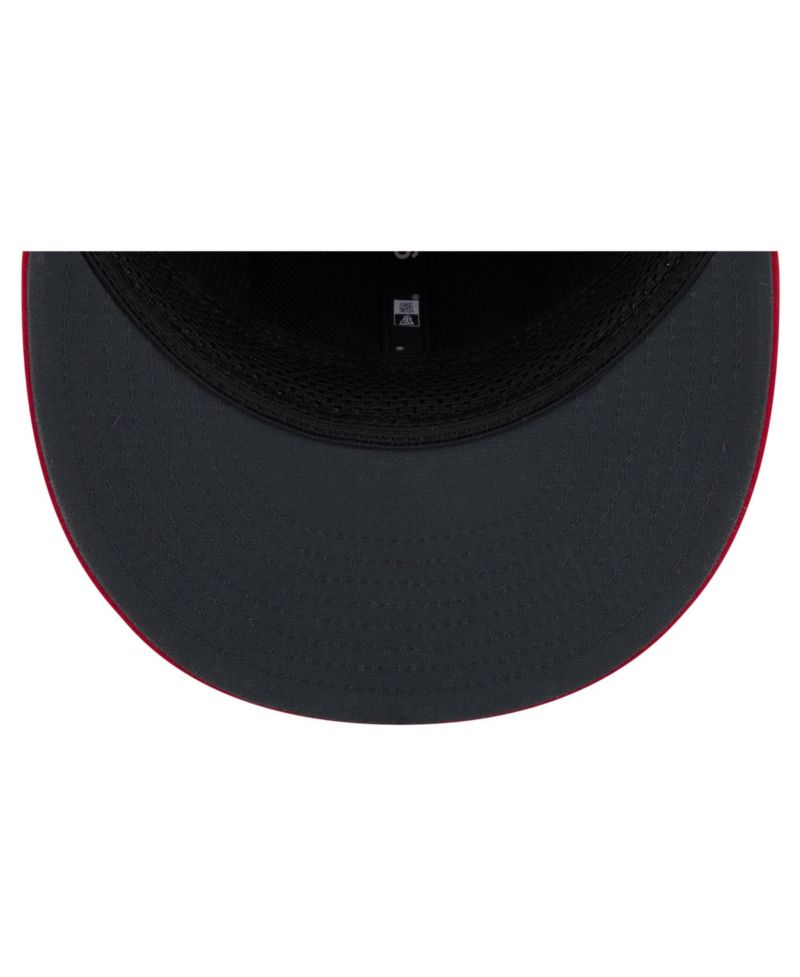 Men's Scarlet San Francisco 49ers 2026 Sideline Throwback 9FIFTY Snapback Hat