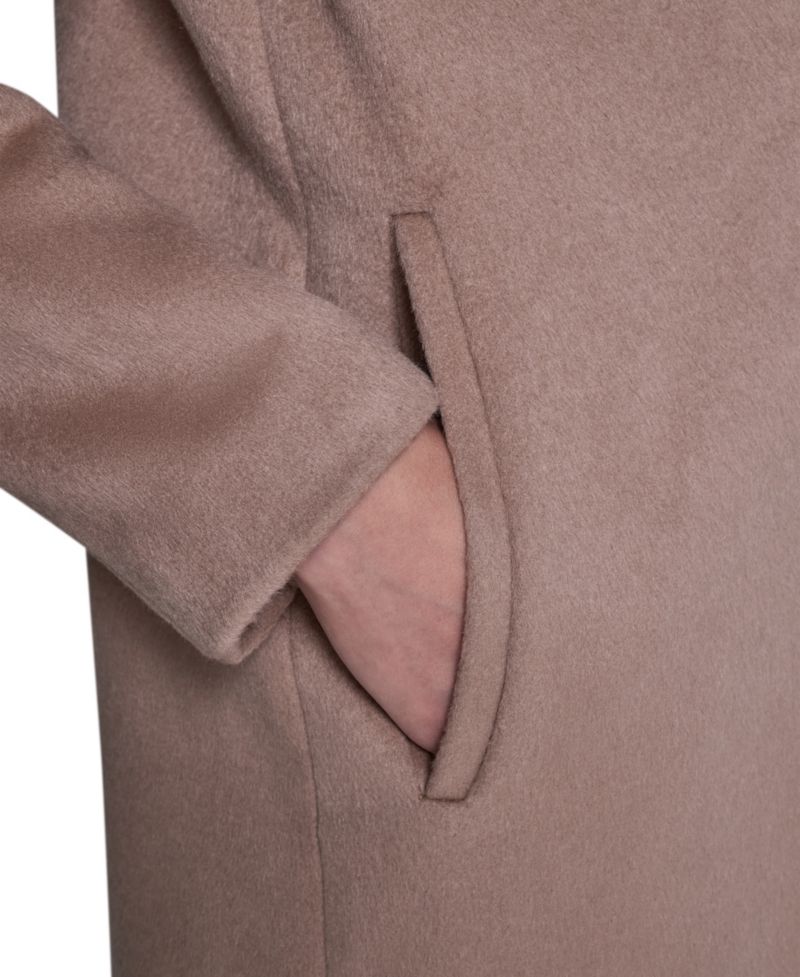 Women's Wool-Blend Faux-Fur-Collar Coat
