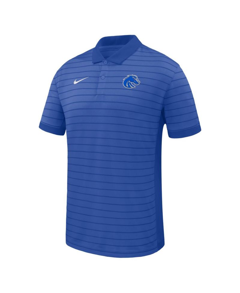 Men's Royal Boise State Broncos 2025 Early Season Coaches Sideline Victory Stripe Performance Polo Shirt