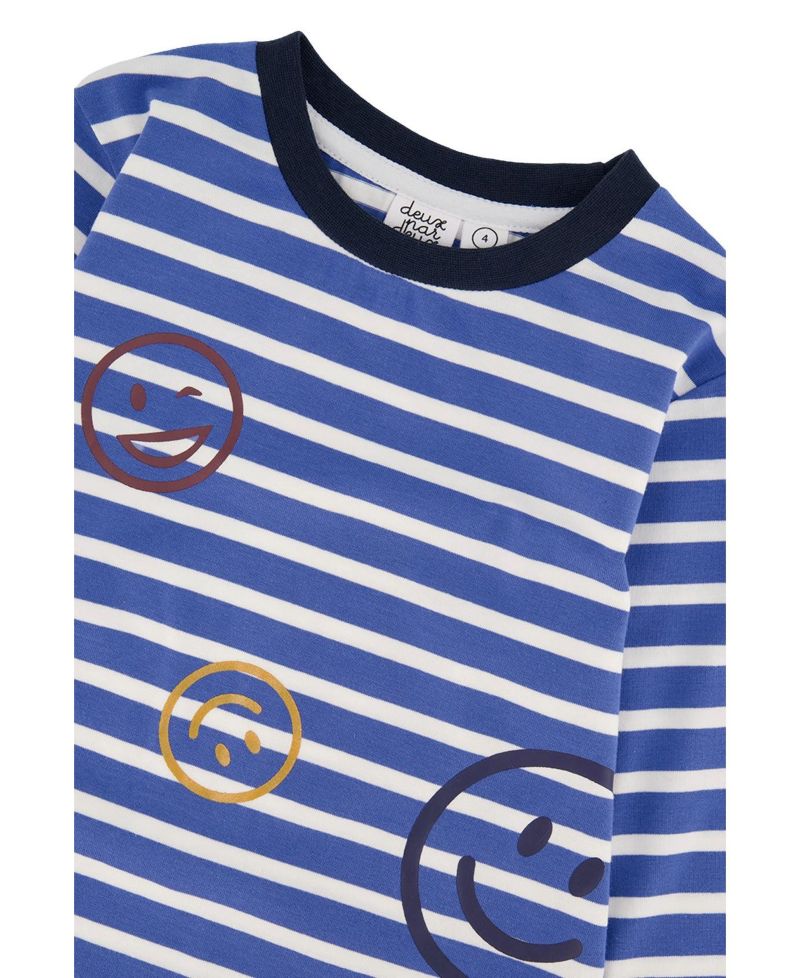 Little and Big Boy 6- 12 Long Sleeve T-Shirt Stripes