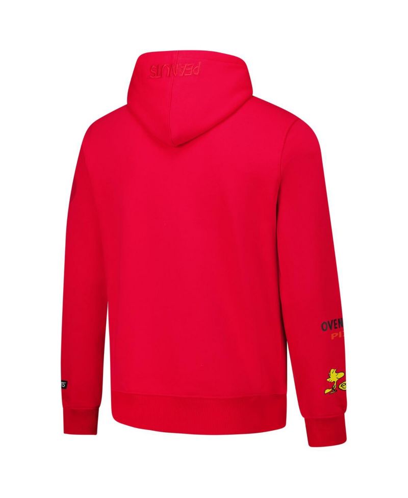Men's Red Peanuts Woodstock Slice Shop