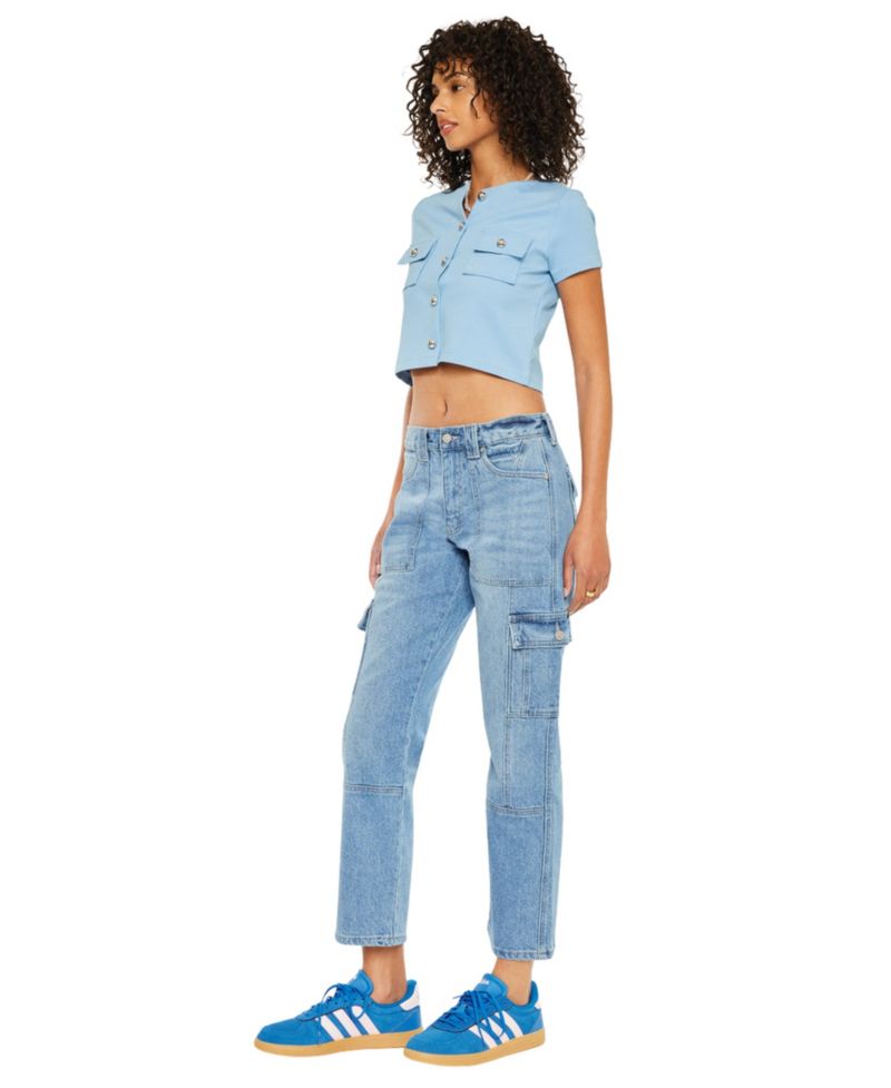 Women's Aaliyah High Rise Slim Straight Cargo Pants