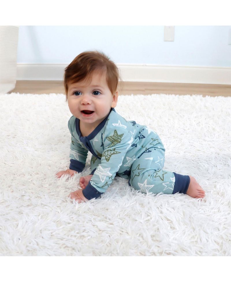 Toddler Boys Dino Star Cotton Footless Pajamas for Boys, 2 Pack