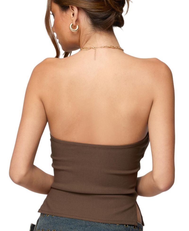Women's Sade Strapless Side Slit Top