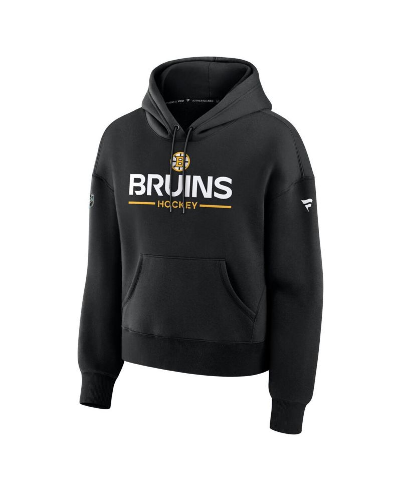 Women's Black Boston Bruins Authentic Pro Primary Pullover Hoodie