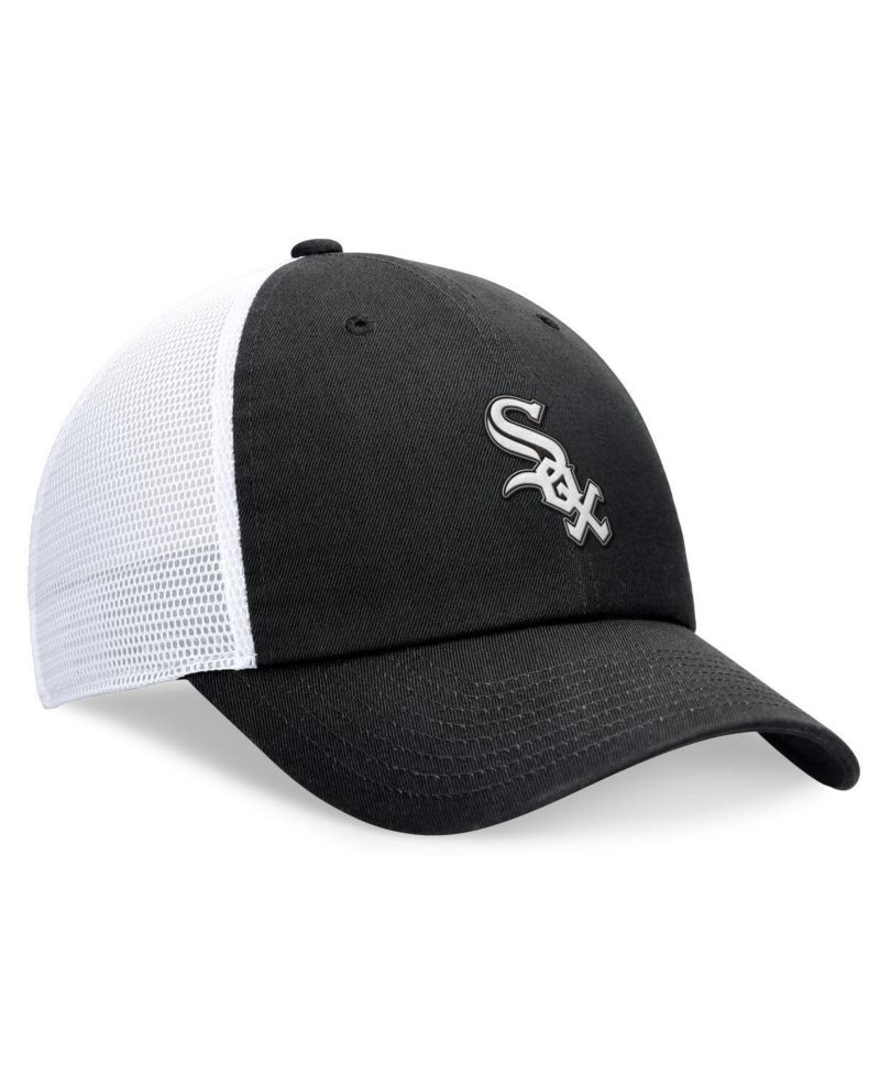 Men's Black Chicago White Sox Evergreen Club Trucker Adjustable Hat