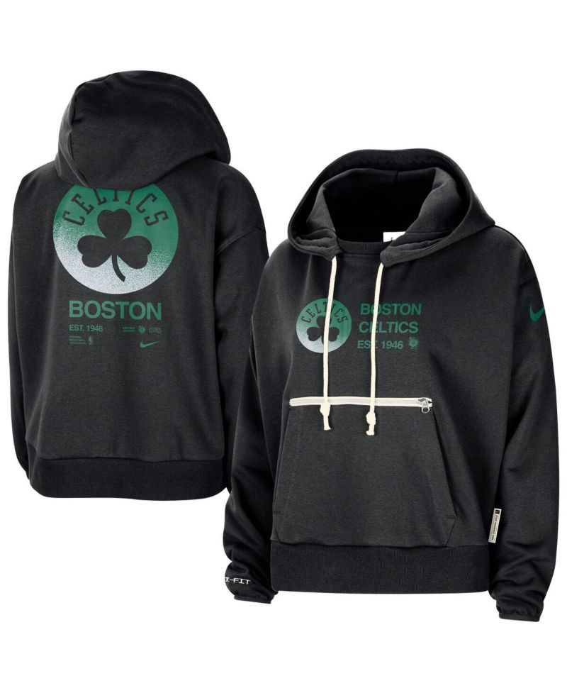 Women's Black Boston Celtics Courtside Standard Issue Performance Pullover Hoodie