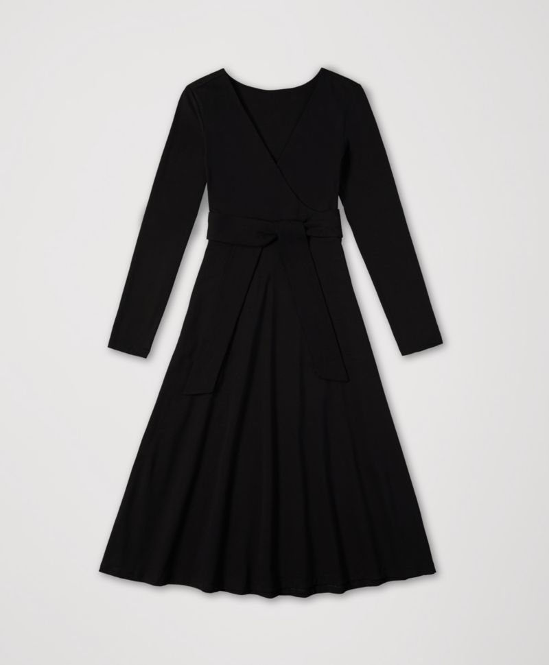 Women's Fit & Flare Wrap Dress Made With Organic Cotton