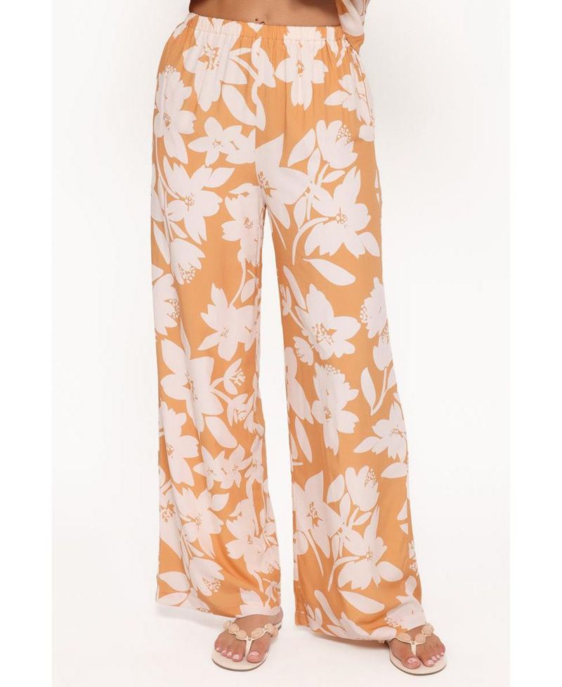 Women's Flynn Off-Shoulder Floral Wide-Leg Top and Pants, 2-Piece Set