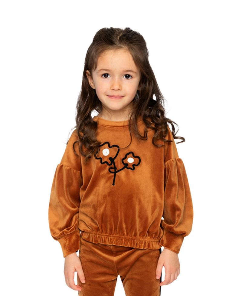 Little and Big Girl 6-14 Velvet Top
