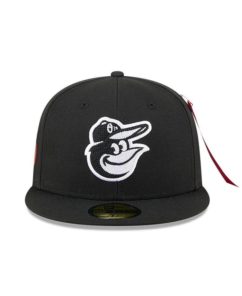 x Alpha Industries Men's Black Baltimore Orioles 59FIFTY Fitted Hat