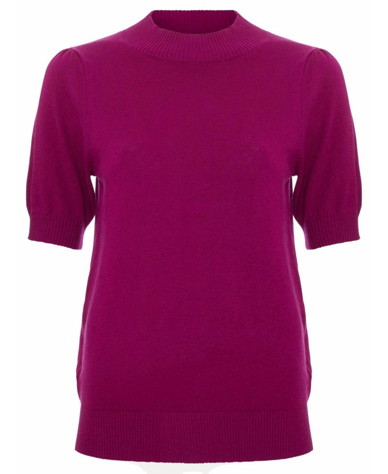 Women's Charmaine Mock Neck Short-Sleeve Sweater