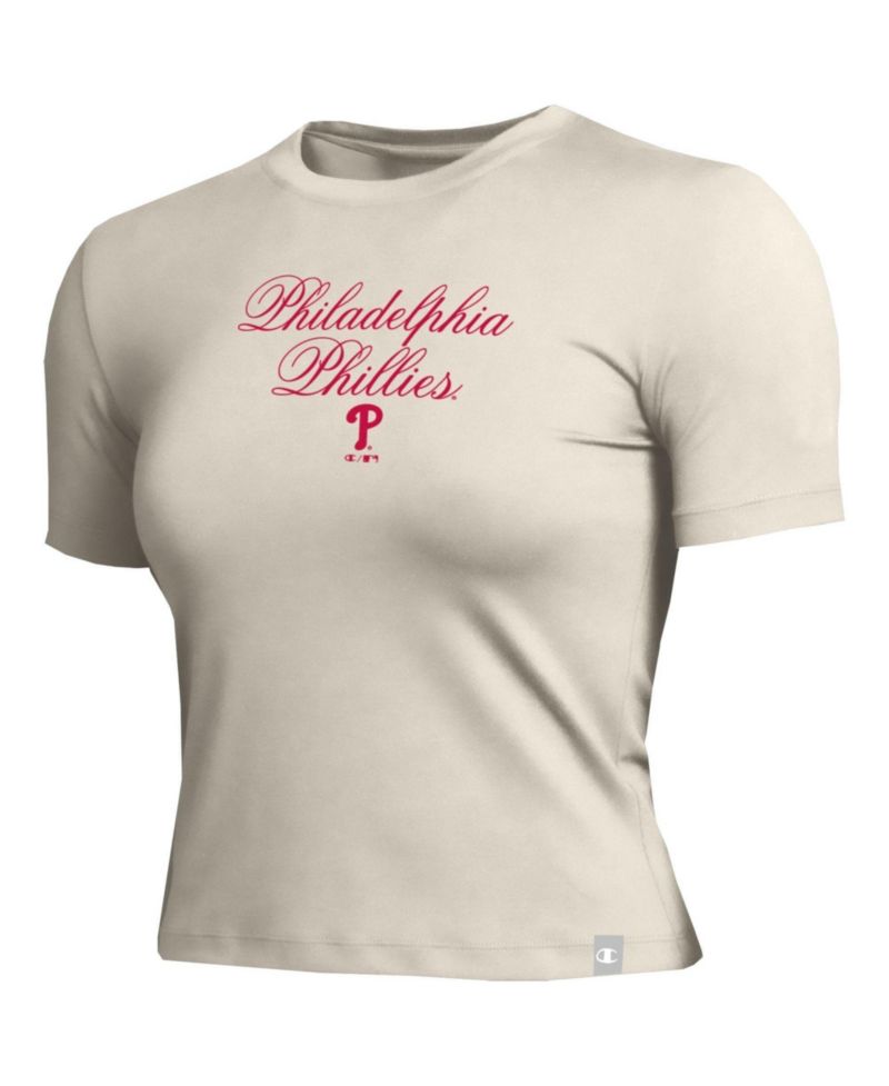Women's Philadelphia Phillies Soft-Touch Cropped T-Shirt