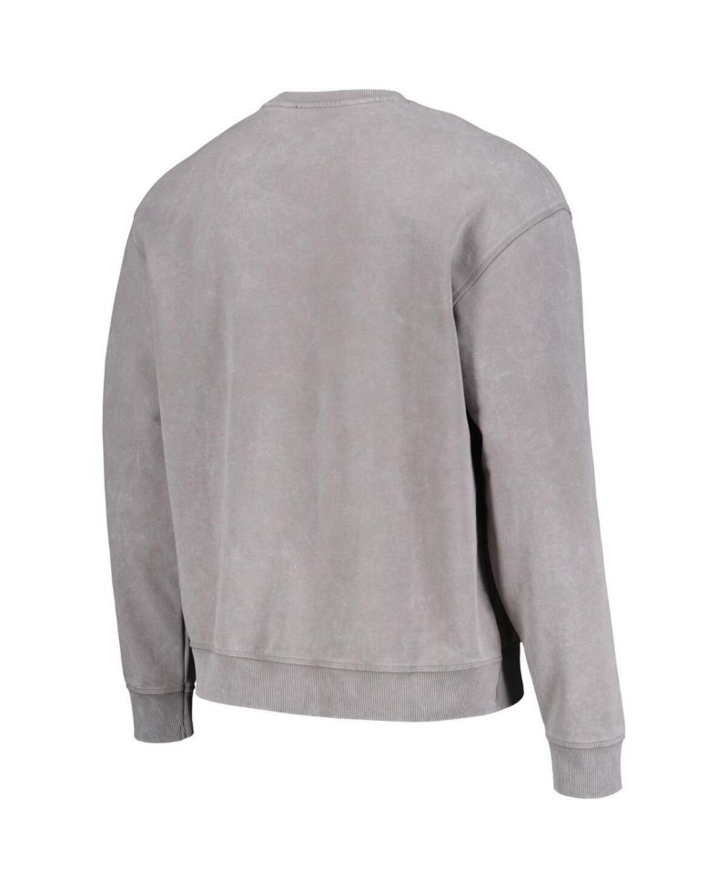 Men's and Women's Gray Distressed Kansas City Chiefs Pullover Sweatshirt