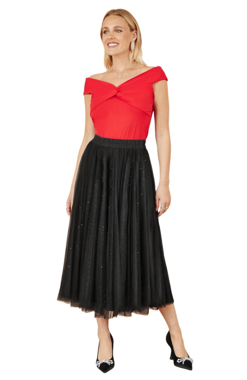 Women's Sparkle Mesh Tulle Skirt