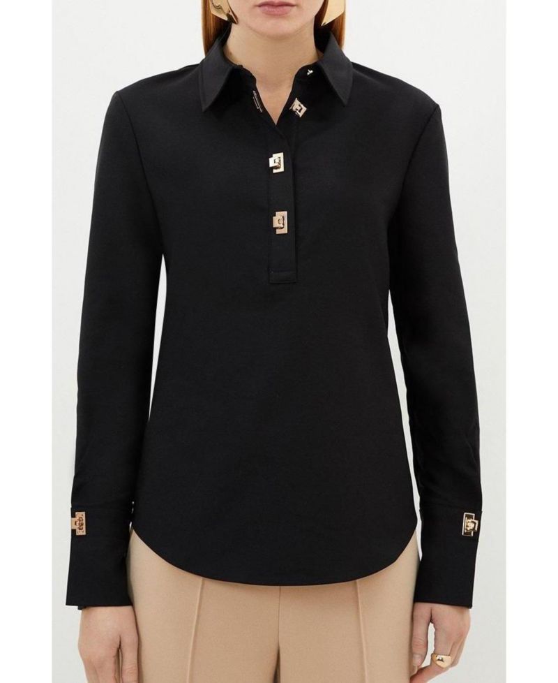 Women's Techno Cotton Gold Clasp Shirt