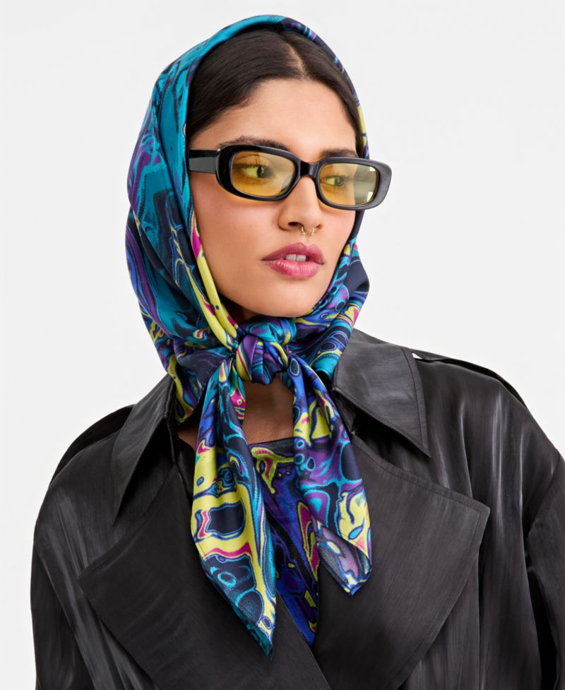 Women's Silk Printed Square Scarf