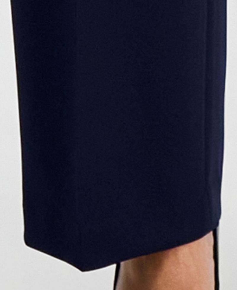 Plus Size One-Button 3/4-Sleeve 2 Piece Pantsuit