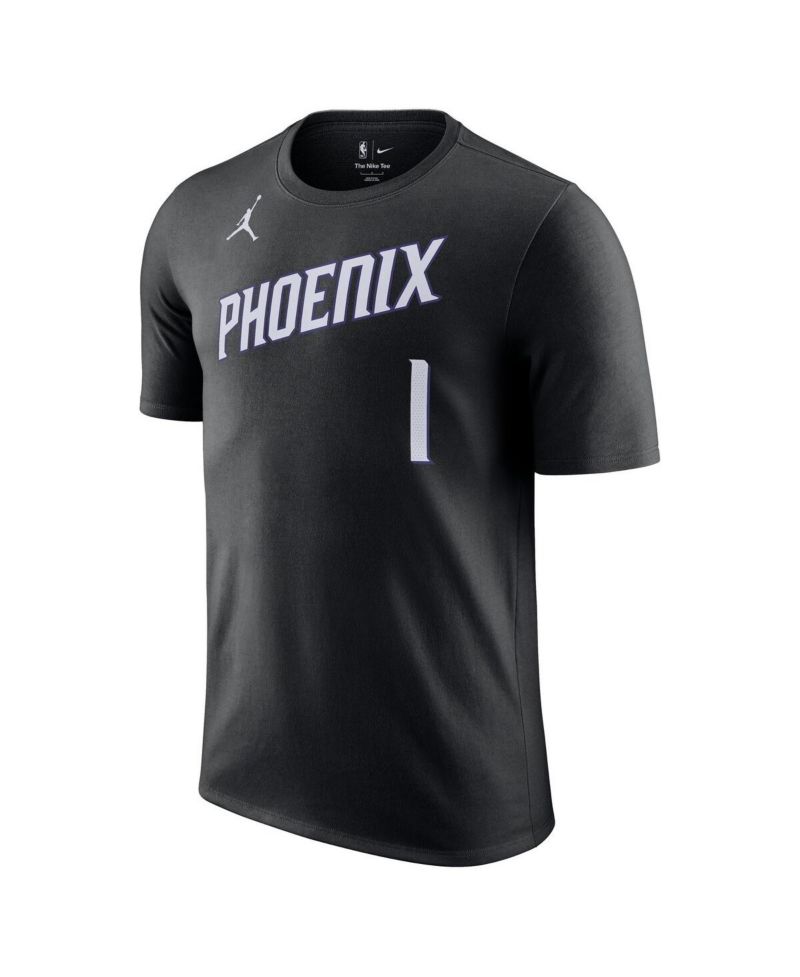Men's and Women's Devin Booker Black Phoenix Suns Name & Number T-Shirt - Statement Edition