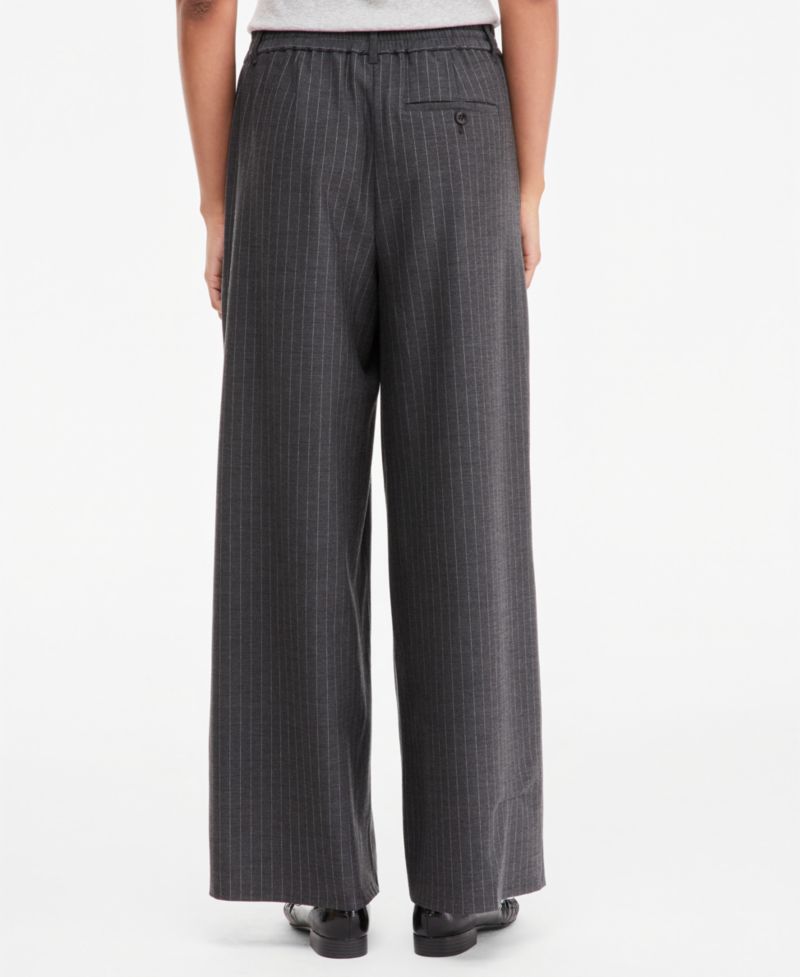 Women's High-Rise Pinstriped Wide-Leg Pants