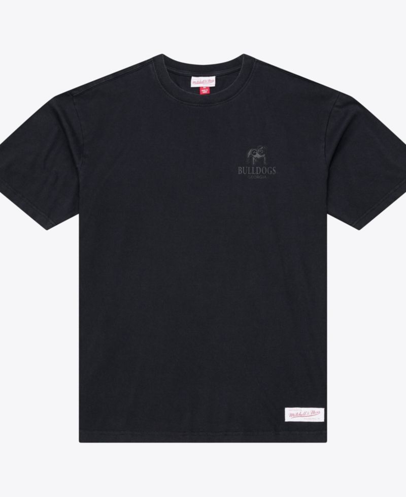 Men's Black Georgia Bulldogs Monochrome Icon T-Shirt
