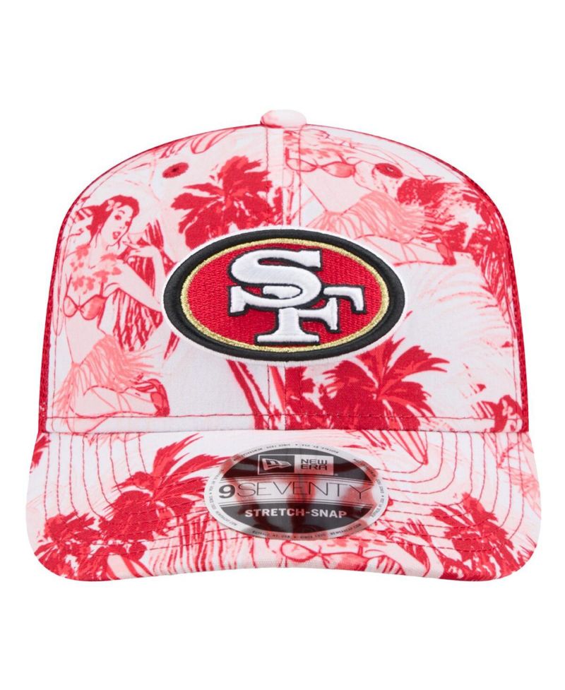 Men's Scarlet San Francisco 49ers Hula 9SEVENTY Adjustable Trucker Hat