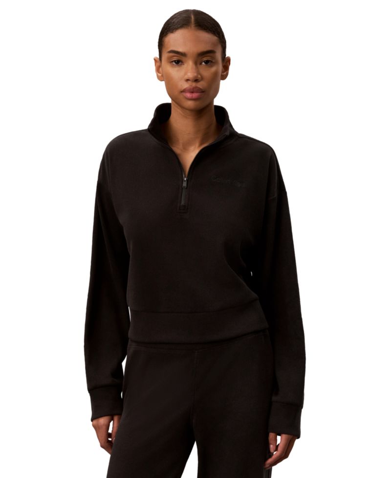 Women's Icon Sport Waffle-Knit Quarter-Zip Sweatshirt