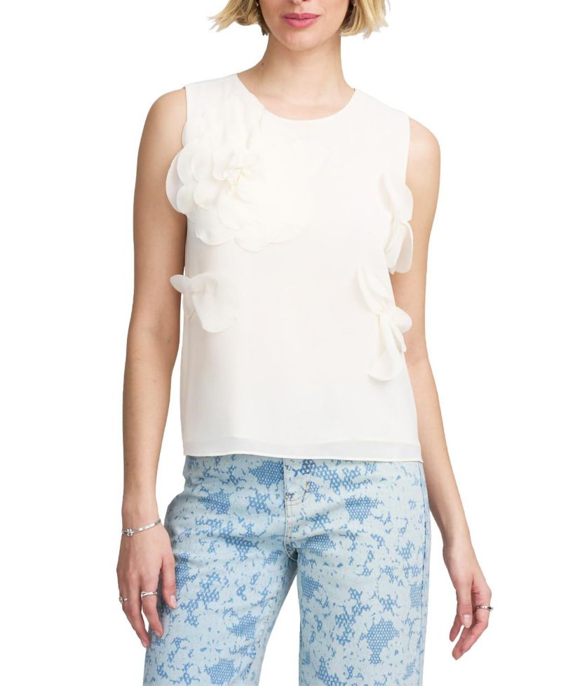 Women's Floral Applique Shell