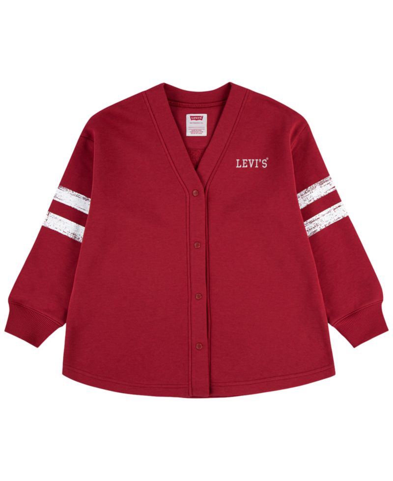 Girls 7-16 Varsity Fleece Cardigan