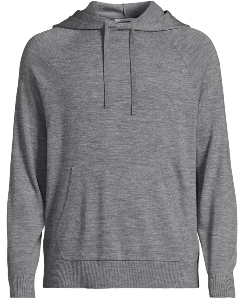 Men's Long Sleeve Washable Merino Pullover Hoodie