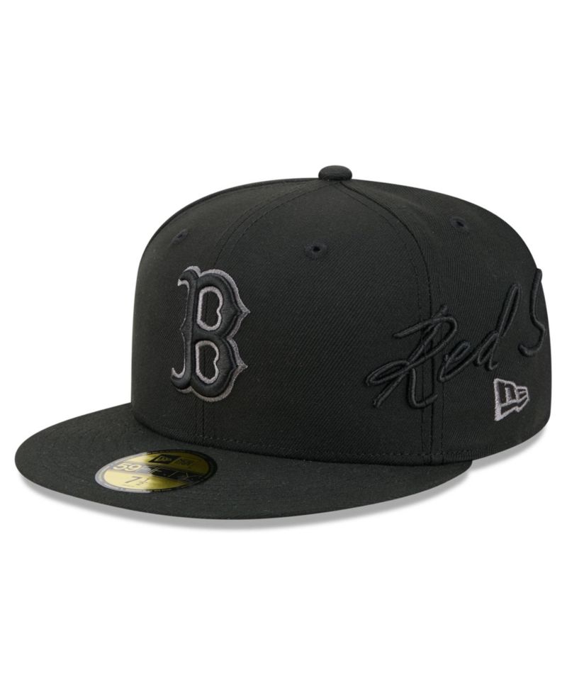 Men's Black Boston Red Sox Side Script 59FIFTY Fitted Hat