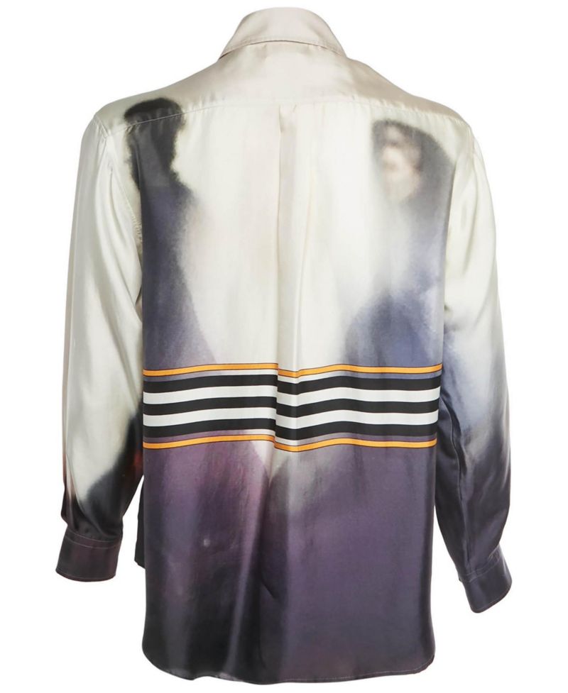 Women's Arianna Monogram Print Silk Shirt
