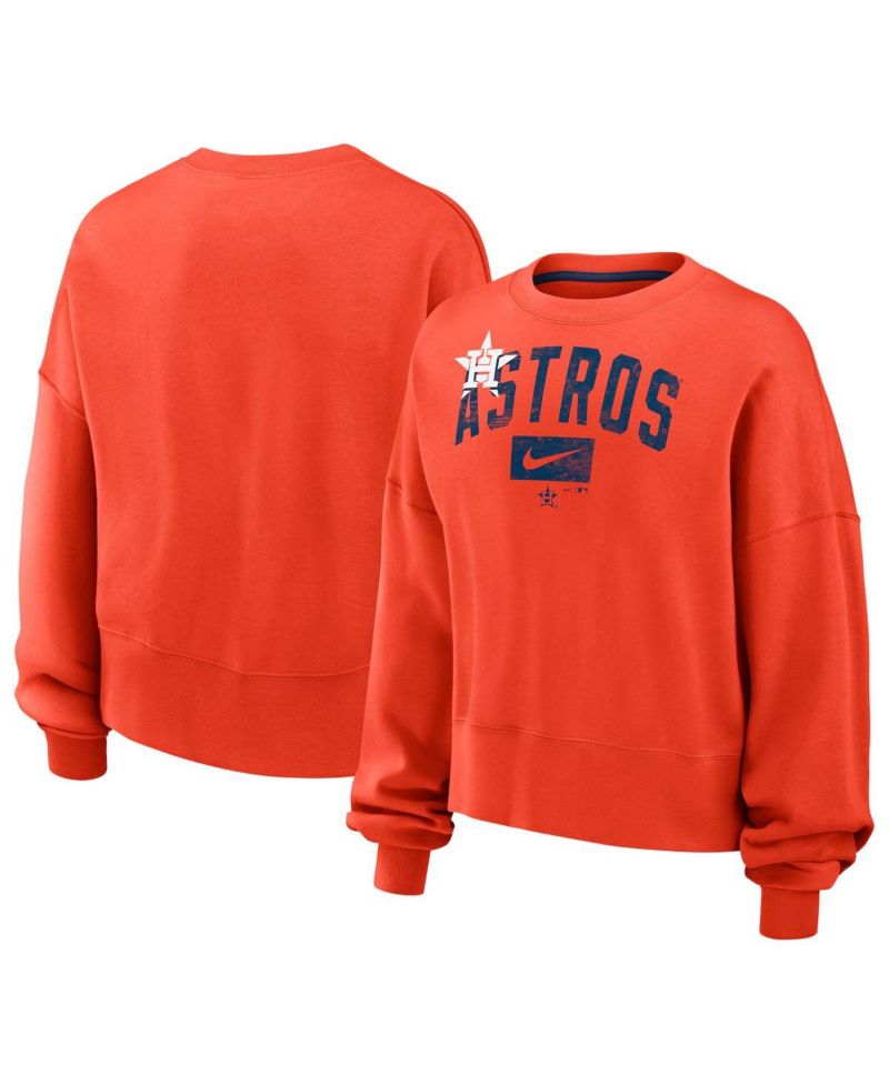 Women's Orange Houston Astros Pullover Sweatshirt