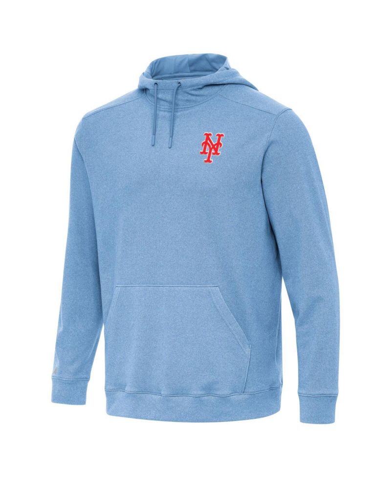 Men's Heather Powder Blue New York Mets Cloud Pullover Hoodie