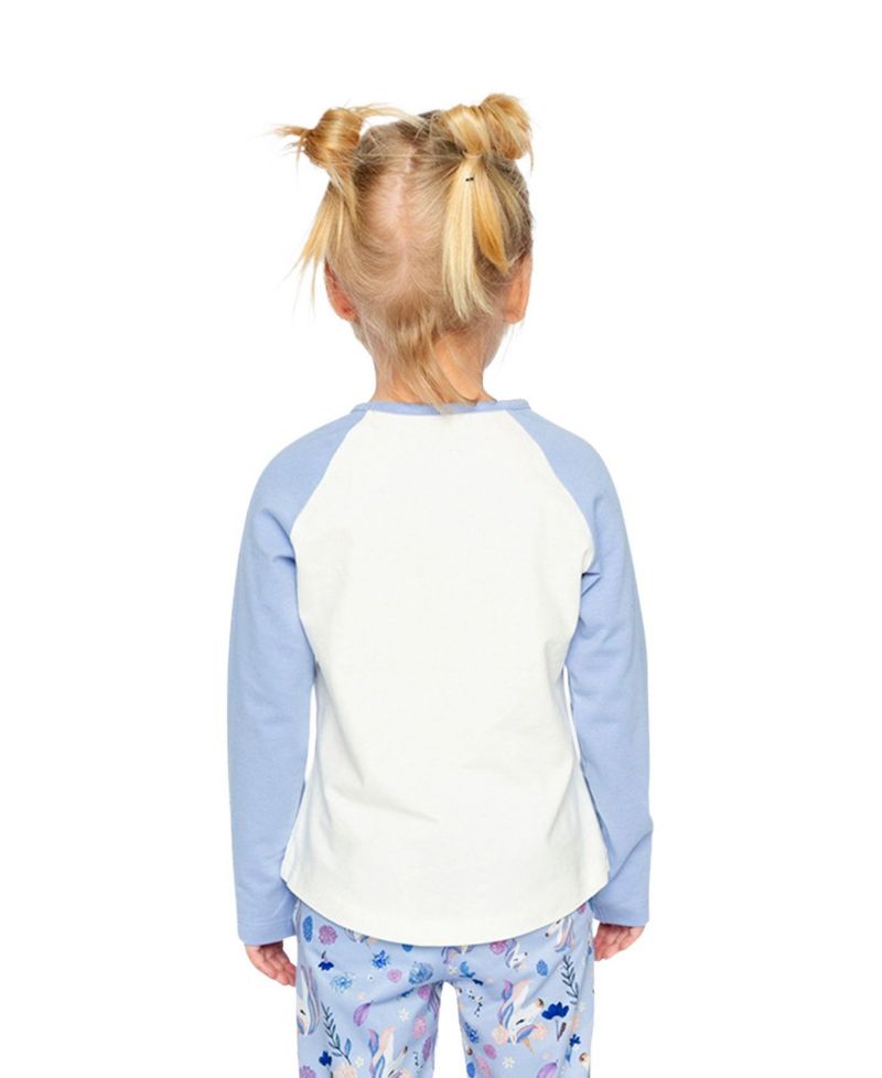 Little and Big Girl 6-12 Raglan Organic Cotton T-Shirt