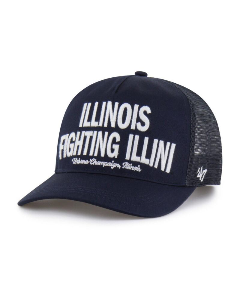 Men's Navy Illinois Fighting Illini Contemporary Hitch Trucker Adjustable Hat