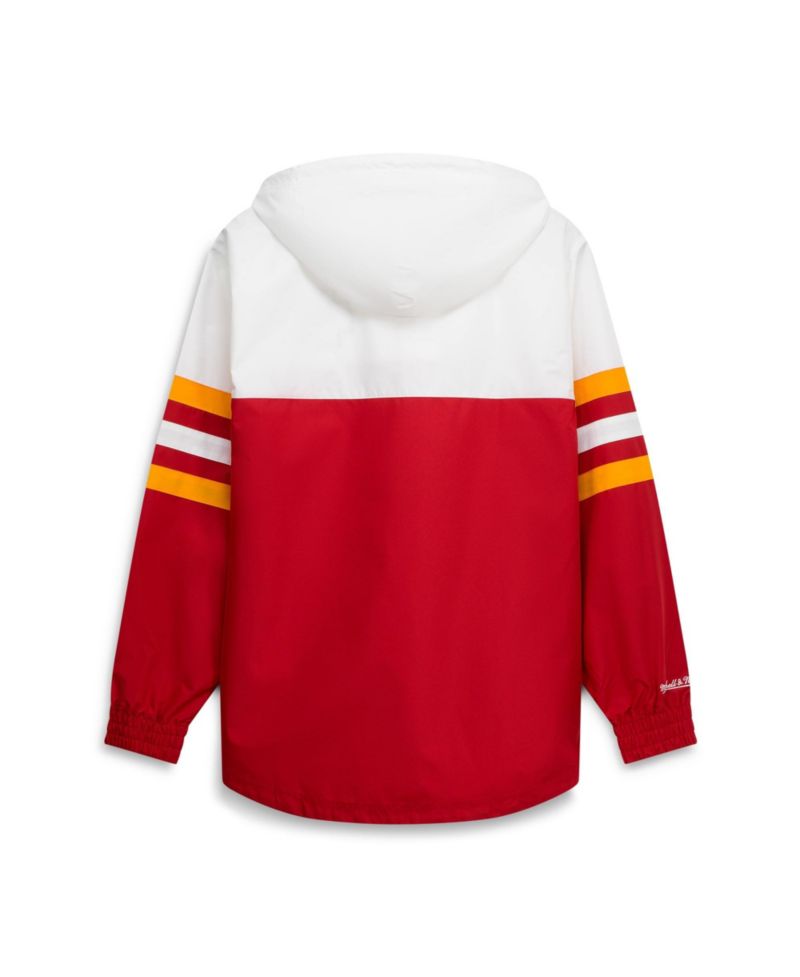 Men's Red Kansas City Chiefs Head Coach Anorak Quarter-Zip Windbreaker Jacket