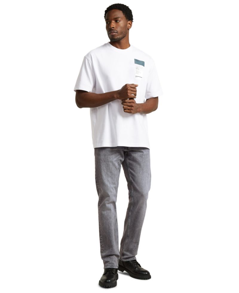 Men's Multi Chest Badge Relaxed-Fit T-Shirt