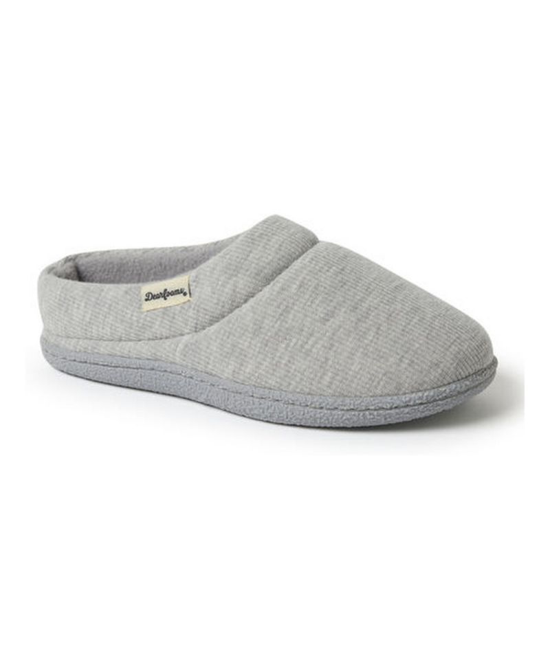 Women's Lacey Rib Knit House Shoe Clog Slipper