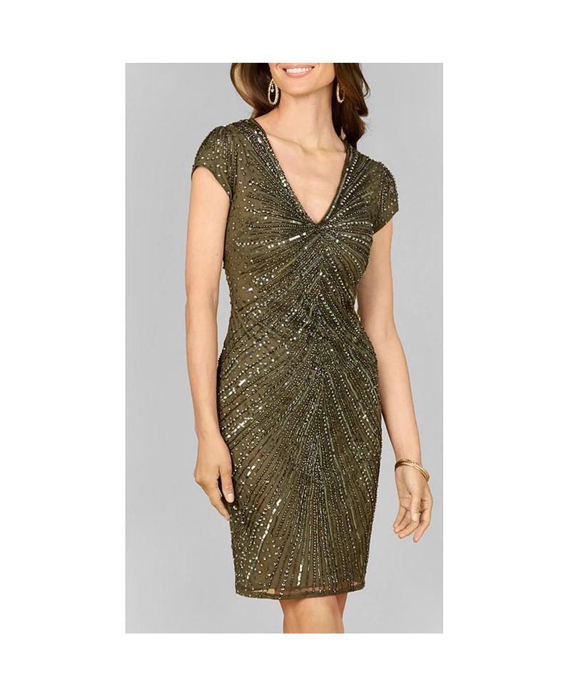 Women's Cap Sleeve Cocktail Gown