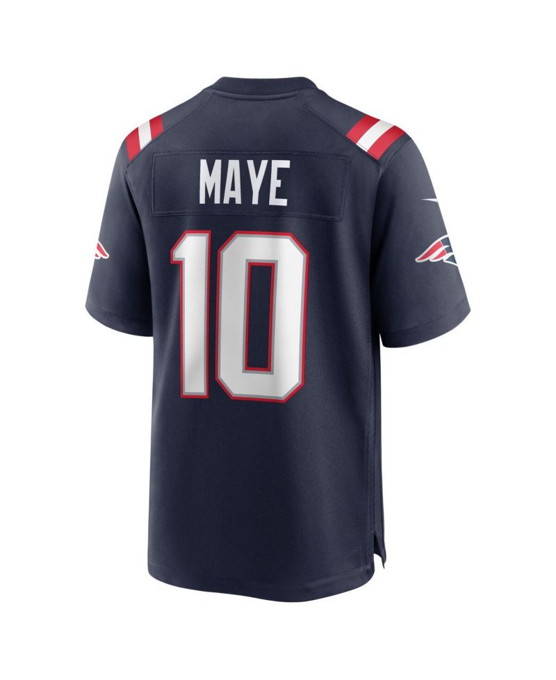 Men's Drake Maye New England Patriots 2024 NFL Draft First Round Pick Player Game Jersey