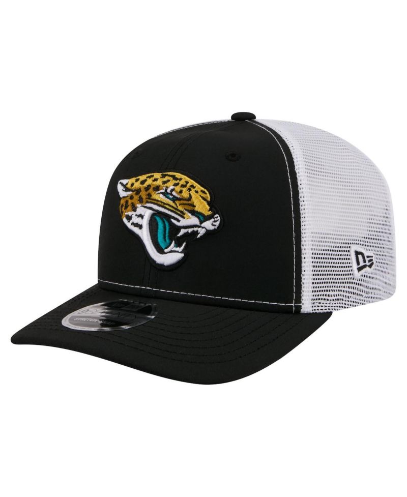 Men's Black Jacksonville Jaguars 9SEVENTY Trucker Adjustable Hat