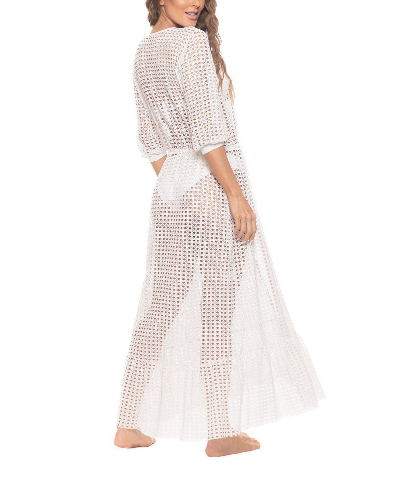 Women's Lattice Duster Cover-up