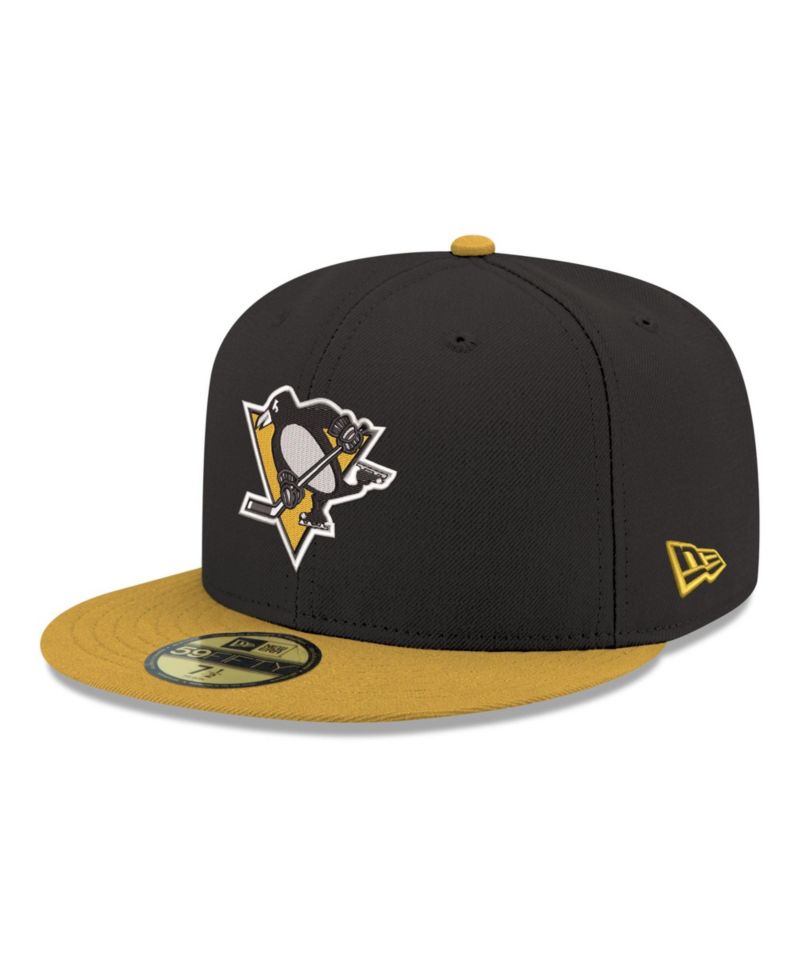 Men's Black Pittsburgh Penguins Core Logo Two-Tone 59FIFTY Fitted Hat